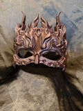 3D printed fantasy mask bronze ornate crown style