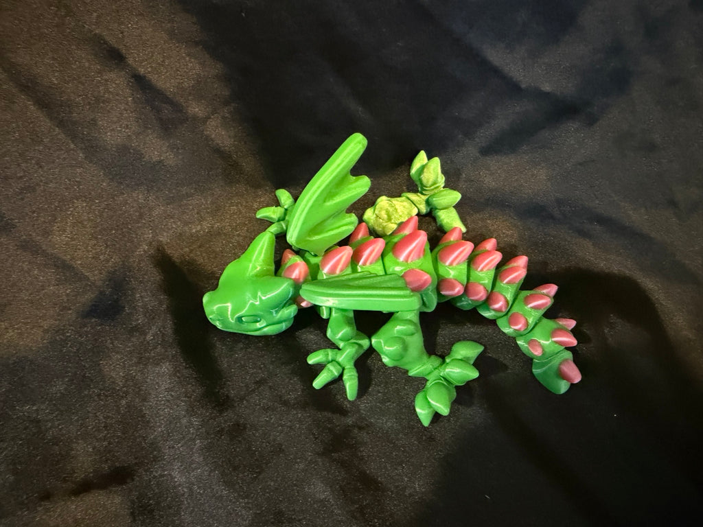 3D printed flexi spiked dragon top view