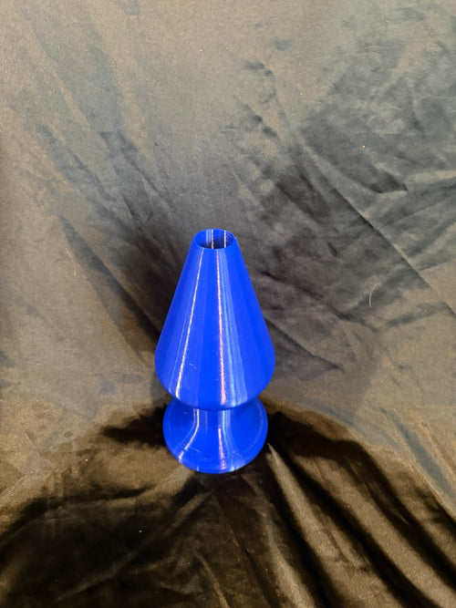 3D printed flower vase blue alternate view