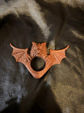 Bronze dragon thumb page holder flat view