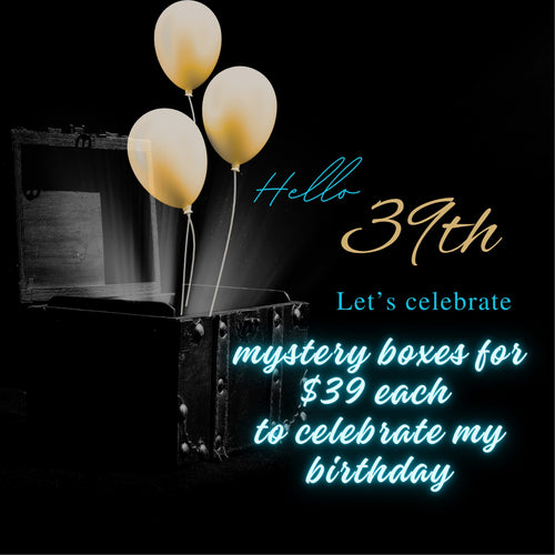 39th Birthday Mystery Box graphic for Unbound Obsessions